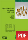 Plastik ve Ahşap İçin Insert Somunlar PDF